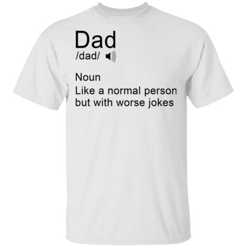 Dad noun Like a normal person but with worse jokes shirt $19.95 redirect05162021110554