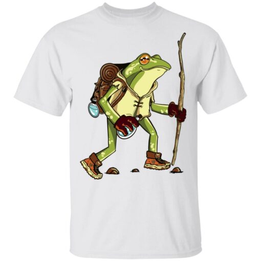 Cute frog hiker toad cottagecore aesthetic goblincore shirt $19.95