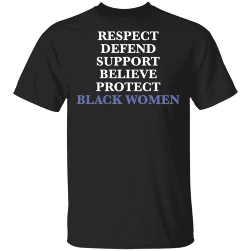 Respect defend support believe protect black women shirt $19.95