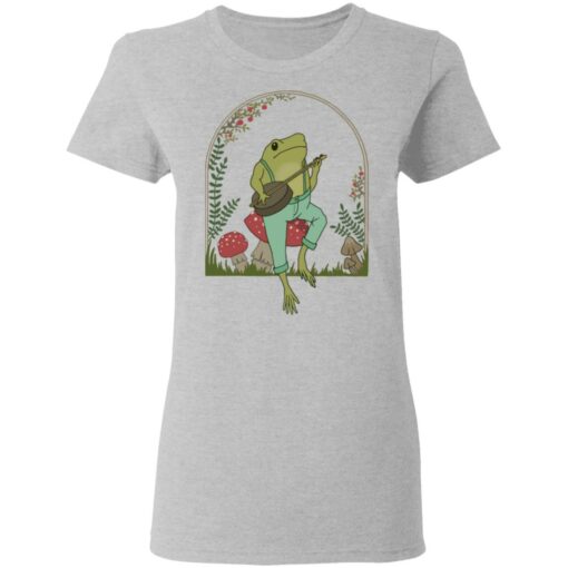 Frog Playing Banjo on Mushroom shirt $19.95 redirect05182021030554 3