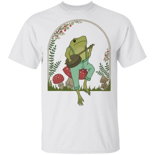 Frog Playing Banjo on Mushroom shirt $19.95