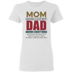 Mom knows a lot but dad knows everything shirt $19.95