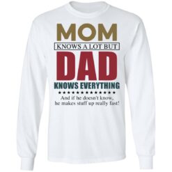 Mom knows a lot but dad knows everything shirt $19.95 redirect05192021020533 1