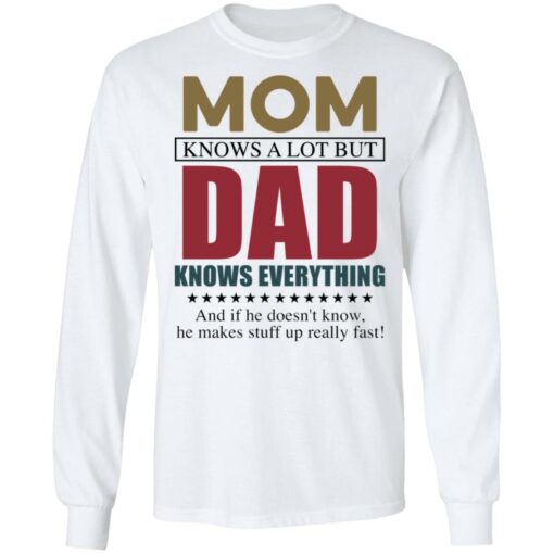 Mom knows a lot but dad knows everything shirt $19.95 redirect05192021020533 1