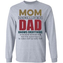 Mom knows a lot but dad knows everything shirt $19.95