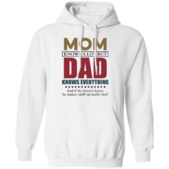 Mom knows a lot but dad knows everything shirt $19.95