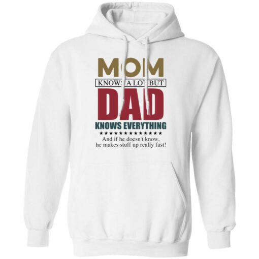 Mom knows a lot but dad knows everything shirt $19.95 redirect05192021020533 3