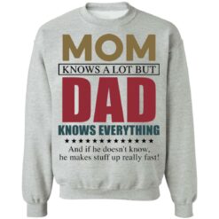 Mom knows a lot but dad knows everything shirt $19.95 redirect05192021020533 4
