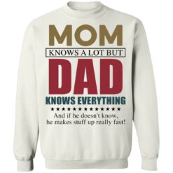 Mom knows a lot but dad knows everything shirt $19.95