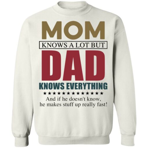 Mom knows a lot but dad knows everything shirt $19.95 redirect05192021020533 5