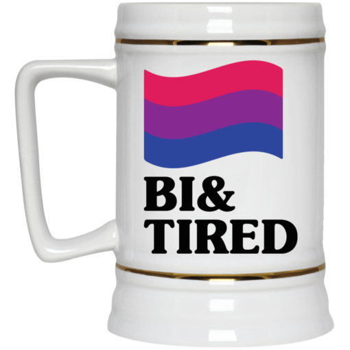 Bisexual flag bi and tired mug $16.95