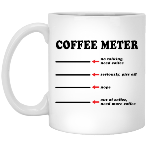 Coffee meter no talking need coffee seriously piss off mug $16.95