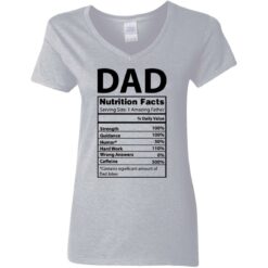 Dad Nutrition facts serving size 1 amazing father shirt $19.95