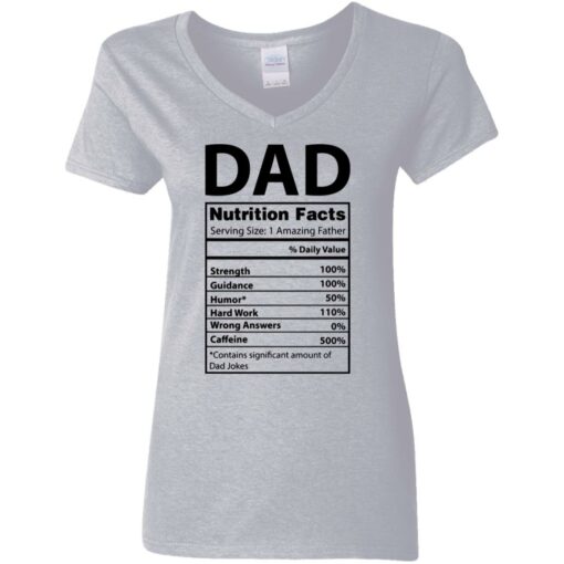 Dad Nutrition facts serving size 1 amazing father shirt $19.95