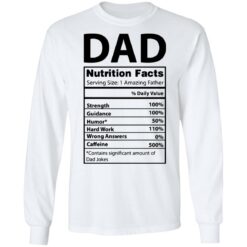 Dad Nutrition facts serving size 1 amazing father shirt $19.95 redirect05212021230537 5