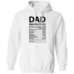 Dad Nutrition facts serving size 1 amazing father shirt $19.95