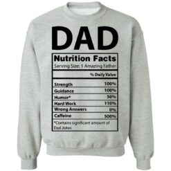 Dad Nutrition facts serving size 1 amazing father shirt $19.95 redirect05212021230537 8