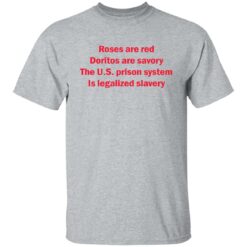 Roses are red Doritos are savory The U.S. prison system Is legalized slavery shirt $19.95 redirect05232021220551 1