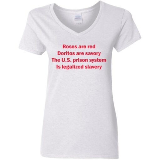 Roses are red Doritos are savory The U.S. prison system Is legalized slavery shirt $19.95 redirect05232021220551 2