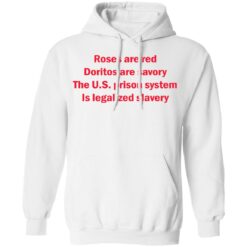 Roses are red Doritos are savory The U.S. prison system Is legalized slavery shirt $19.95