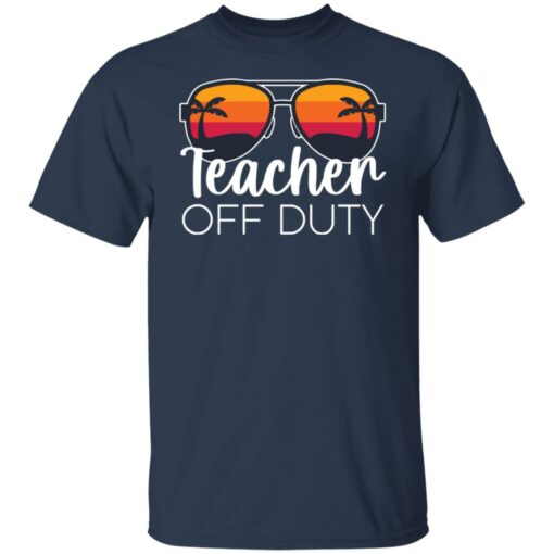 Teacher off duty sunglasses beach sunset shirt $19.95