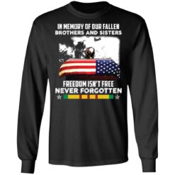 In memory of our fallen brothers and sisters freedom isn’t free never forgotten shirt $19.95 redirect05272021050555 4