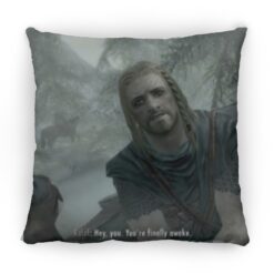 Hey You Youre Finally Awake Skyrim square pillow $26.95 redirect05272021110514 2