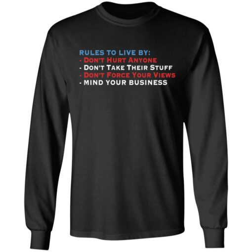 Rules to live by don’t hurt anyone don’t take their stuff shirt $19.95 redirect05272021230505 4