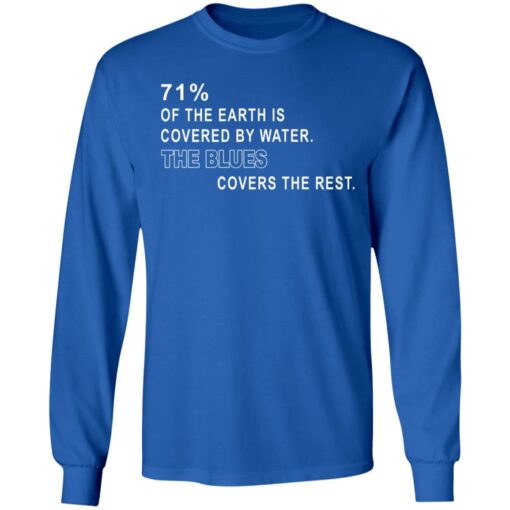 71% of the earth is covered by water the blues covers the rest shirt $19.95