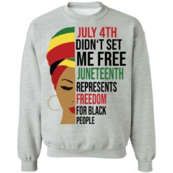 Juneteenth represents freedom for black people shirt $19.95