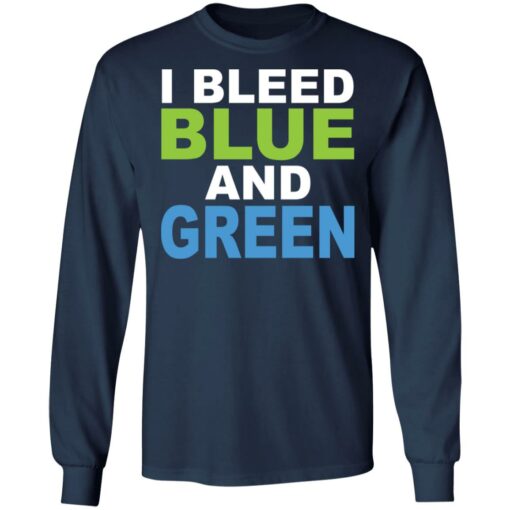 I bleed blue and green shirt $19.95