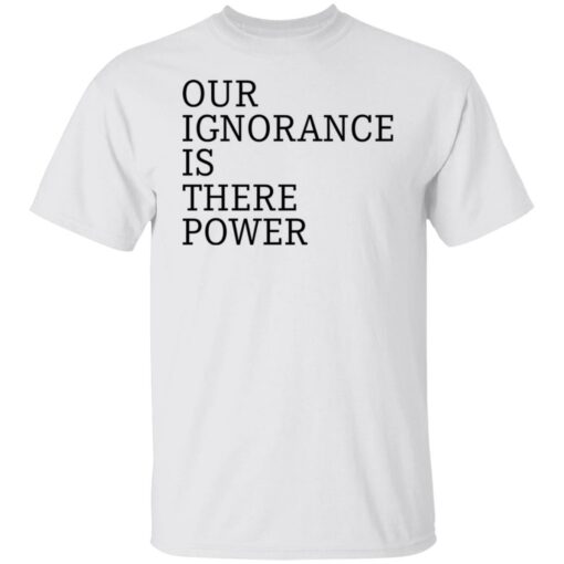 Our ignorance is the power shirt $19.95 redirect06172021020601