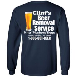 Clint’s beer removal service pints pitchers kegs shirt $19.95