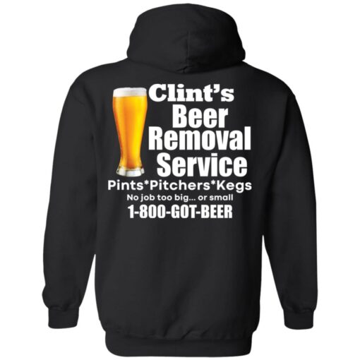 Clint’s beer removal service pints pitchers kegs shirt $19.95