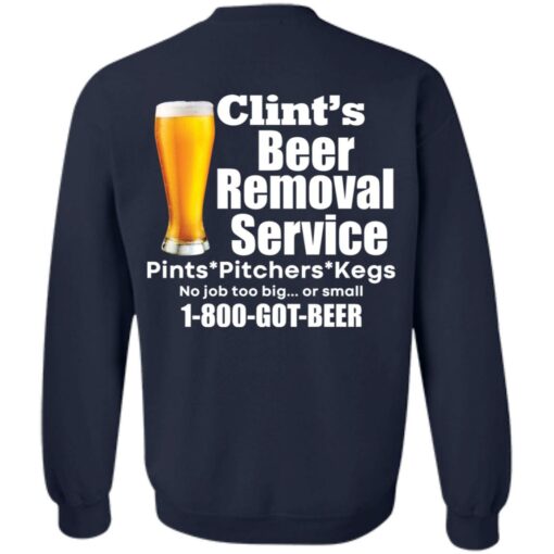 Clint’s beer removal service pints pitchers kegs shirt $19.95