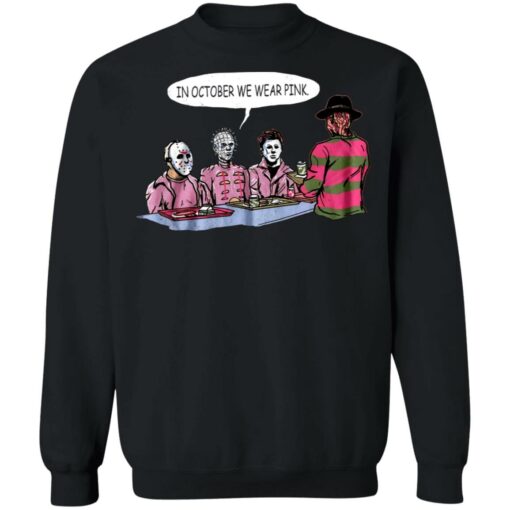 In october we wear pink horror movie shirt $19.95