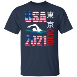 Tokyo 2021 swimming American US flag shirt $19.95