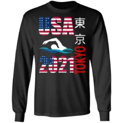 Tokyo 2021 swimming American US flag shirt $19.95