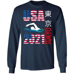 Tokyo 2021 swimming American US flag shirt $19.95