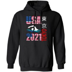 Tokyo 2021 swimming American US flag shirt $19.95