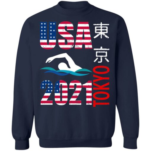 Tokyo 2021 swimming American US flag shirt $19.95 redirect06222021040646 7