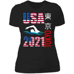 Tokyo 2021 swimming American US flag shirt $19.95