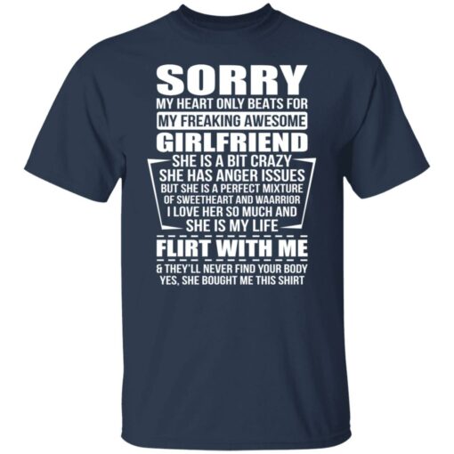 Sorry my heart only beats for my freaking awesome shirt $19.95 redirect06232021020637 1