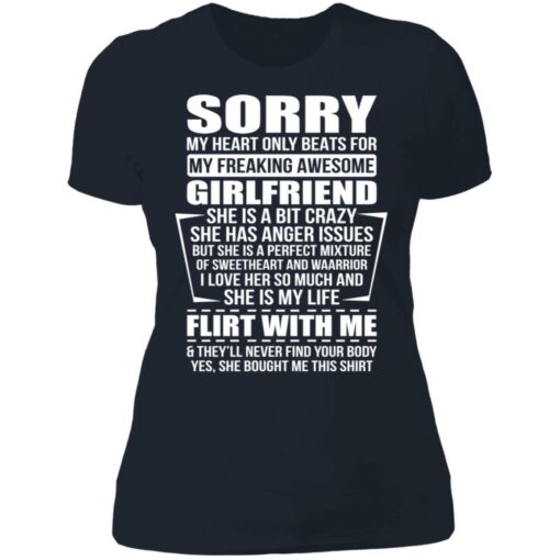 Sorry my heart only beats for my freaking awesome shirt $19.95 redirect06232021020637 9
