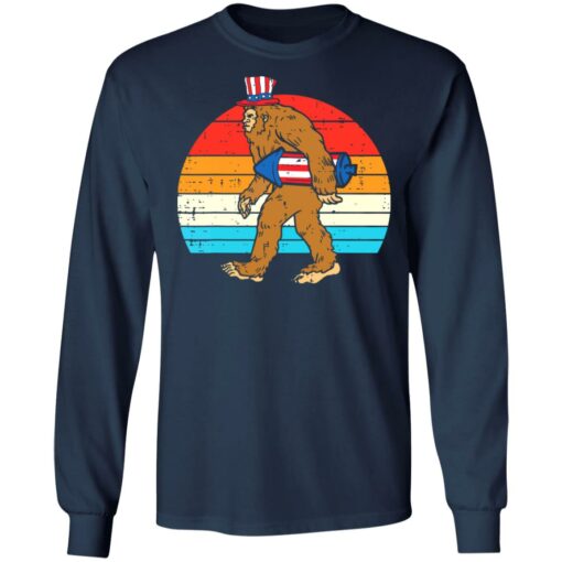 Bigfoot sasquatch firecracker american USA 4th of july shirt $19.95