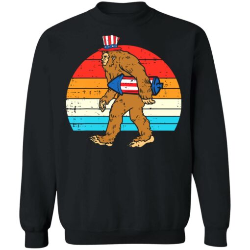 Bigfoot sasquatch firecracker american USA 4th of july shirt $19.95