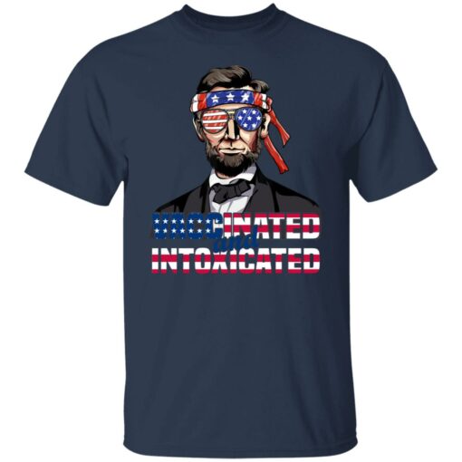 Abraham Lincoln vaccinated and intoxicated 4th of July shirt $19.95