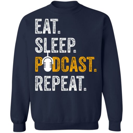 Eat sleep podcast pepeat shirt $19.95