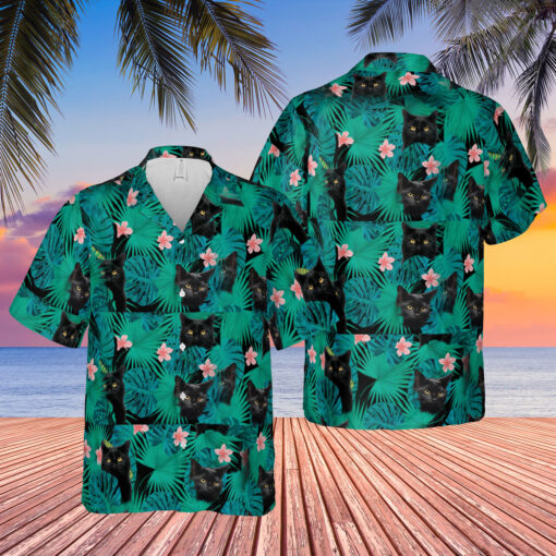 Black cat Hawaiian shirt $31.95