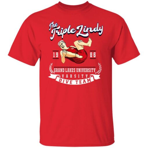 The Triple Lindy grand lakes university shirt $19.95